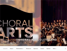 Tablet Screenshot of choralartscleveland.org